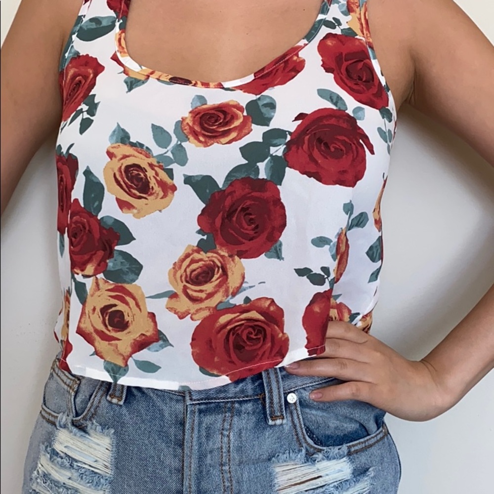 Rose tank top